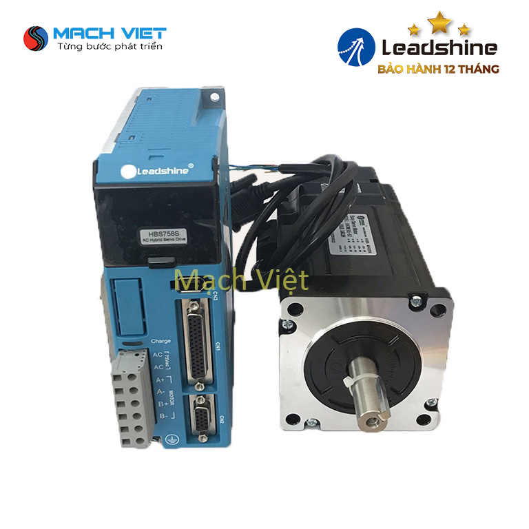 Bộ động cơ 4,5Nm 86CME45 + Driver HBS758/H2-758 + cáp encoder 5m ...